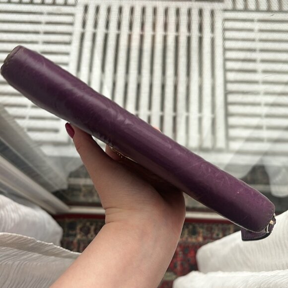 Vivienne Westwood Purple Orb Leather Long Zip Wallet - Picture 3 of 8